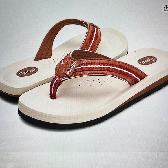 Floopi  Flip flops Women’s Casual Sandals with Comfortable Heel Cushion Size 10 - Picture 1 of 4